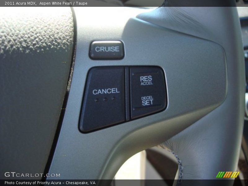 Aspen White Pearl / Taupe 2011 Acura MDX