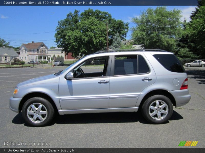 Brilliant Silver Metallic / Ash Grey 2004 Mercedes-Benz ML 500 4Matic