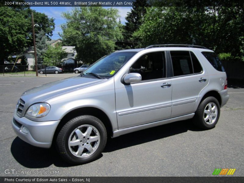 Brilliant Silver Metallic / Ash Grey 2004 Mercedes-Benz ML 500 4Matic