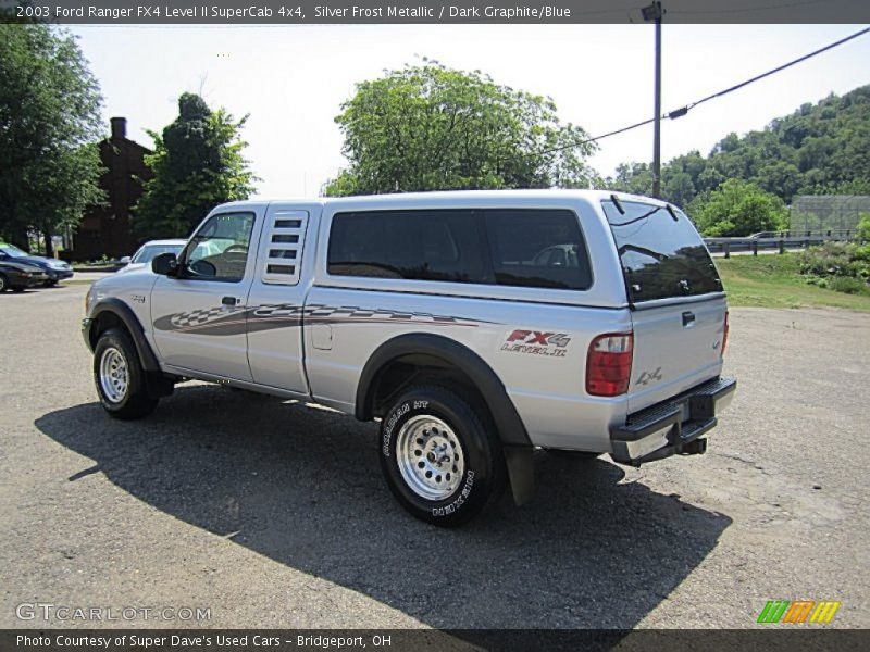 Silver Frost Metallic / Dark Graphite/Blue 2003 Ford Ranger FX4 Level II SuperCab 4x4