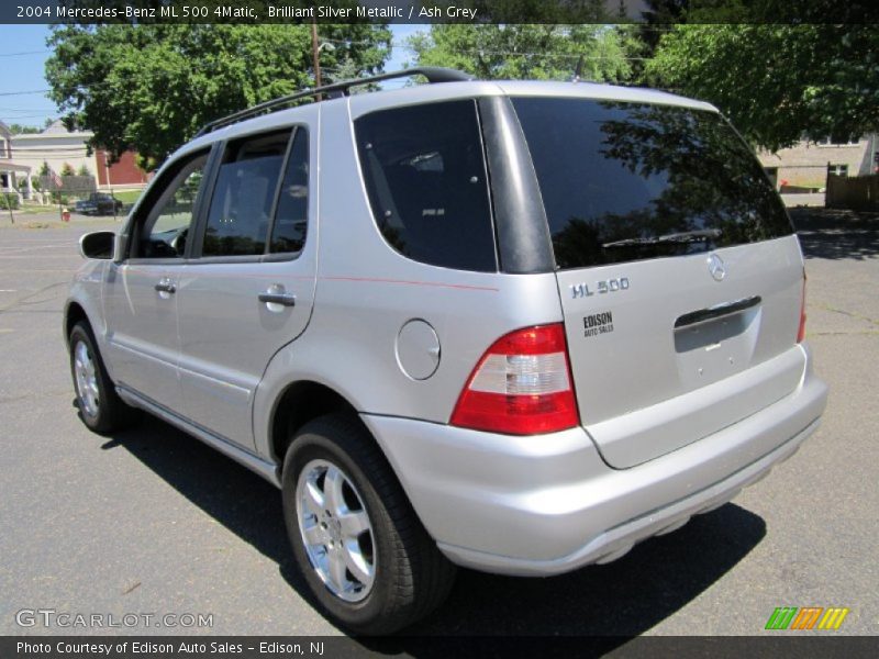 Brilliant Silver Metallic / Ash Grey 2004 Mercedes-Benz ML 500 4Matic