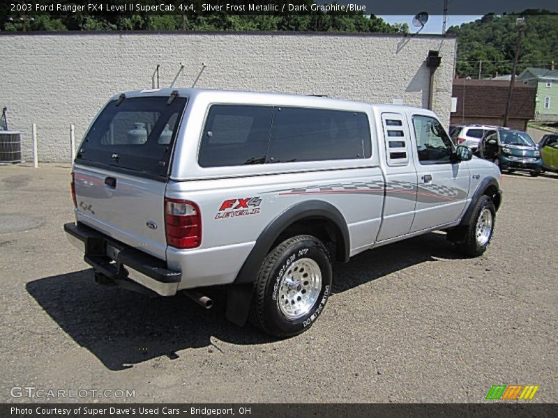 Silver Frost Metallic / Dark Graphite/Blue 2003 Ford Ranger FX4 Level II SuperCab 4x4