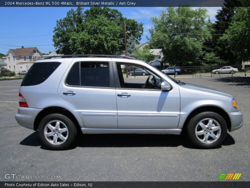 Brilliant Silver Metallic / Ash Grey 2004 Mercedes-Benz ML 500 4Matic