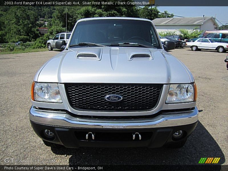 Silver Frost Metallic / Dark Graphite/Blue 2003 Ford Ranger FX4 Level II SuperCab 4x4