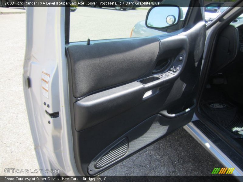 Silver Frost Metallic / Dark Graphite/Blue 2003 Ford Ranger FX4 Level II SuperCab 4x4
