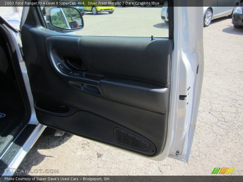 Silver Frost Metallic / Dark Graphite/Blue 2003 Ford Ranger FX4 Level II SuperCab 4x4