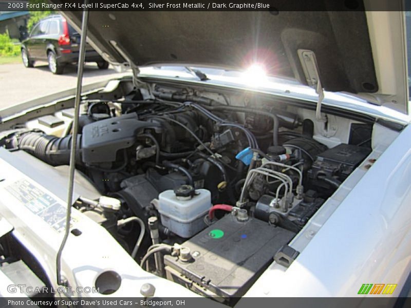 Silver Frost Metallic / Dark Graphite/Blue 2003 Ford Ranger FX4 Level II SuperCab 4x4