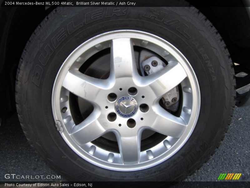 Brilliant Silver Metallic / Ash Grey 2004 Mercedes-Benz ML 500 4Matic