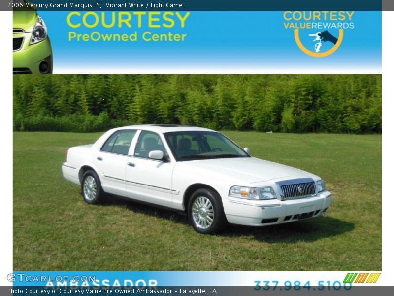 Vibrant White / Light Camel 2006 Mercury Grand Marquis LS