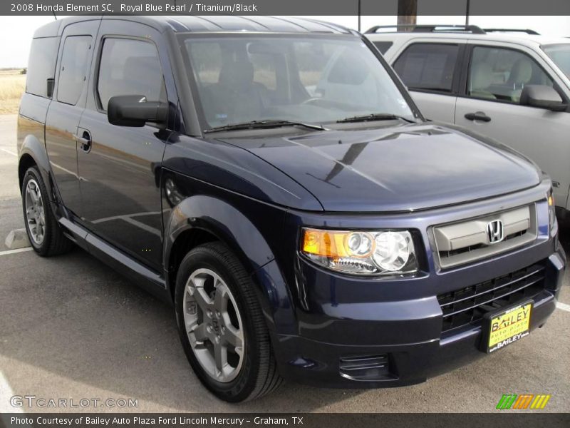 Royal Blue Pearl / Titanium/Black 2008 Honda Element SC