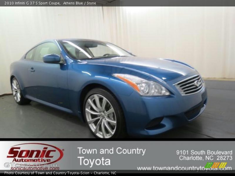 Athens Blue / Stone 2010 Infiniti G 37 S Sport Coupe