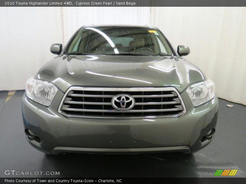 Cypress Green Pearl / Sand Beige 2010 Toyota Highlander Limited 4WD