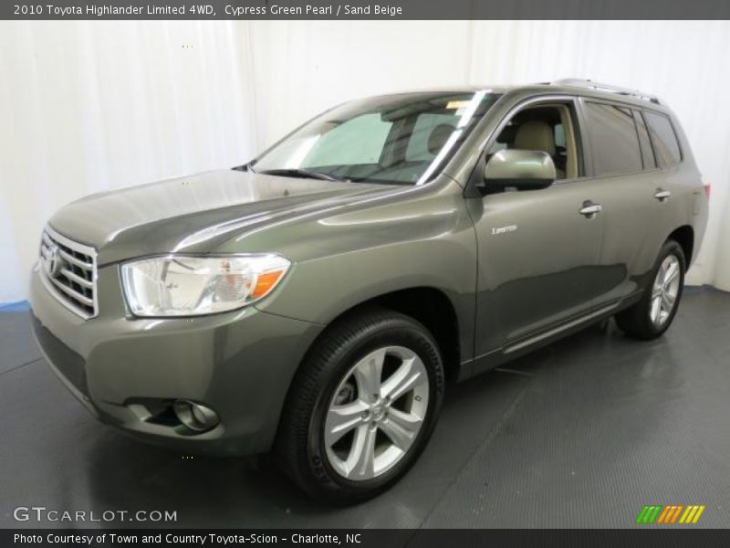 Cypress Green Pearl / Sand Beige 2010 Toyota Highlander Limited 4WD