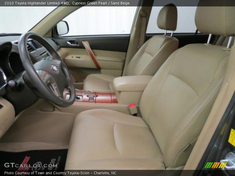 Cypress Green Pearl / Sand Beige 2010 Toyota Highlander Limited 4WD