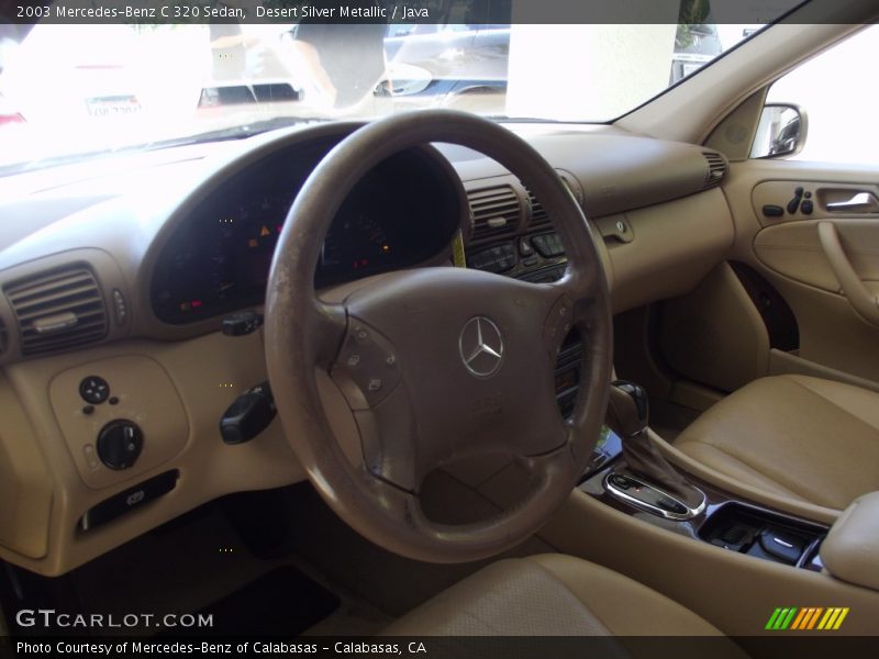 Desert Silver Metallic / Java 2003 Mercedes-Benz C 320 Sedan