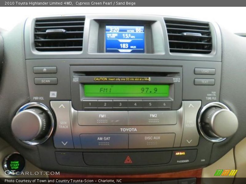 Cypress Green Pearl / Sand Beige 2010 Toyota Highlander Limited 4WD