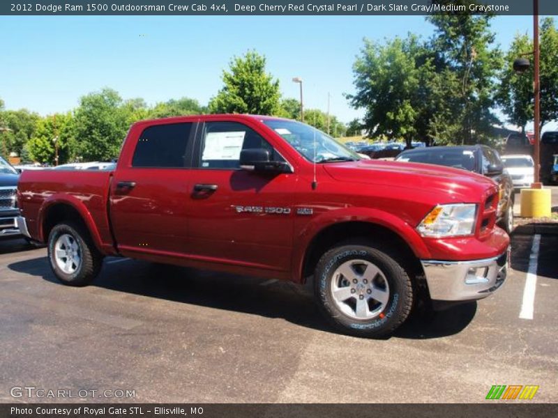 Deep Cherry Red Crystal Pearl / Dark Slate Gray/Medium Graystone 2012 Dodge Ram 1500 Outdoorsman Crew Cab 4x4