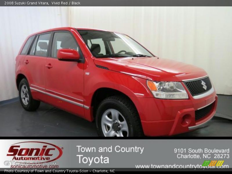 Vivid Red / Black 2008 Suzuki Grand Vitara