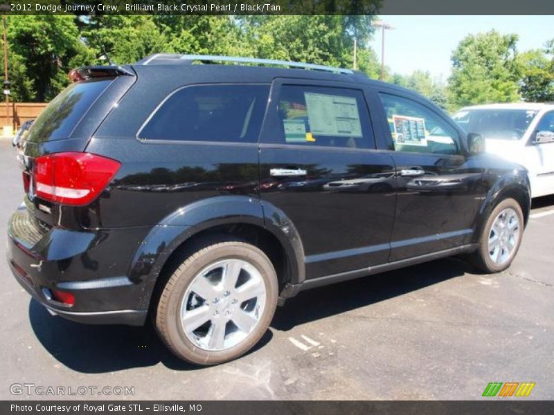 Brilliant Black Crystal Pearl / Black/Tan 2012 Dodge Journey Crew