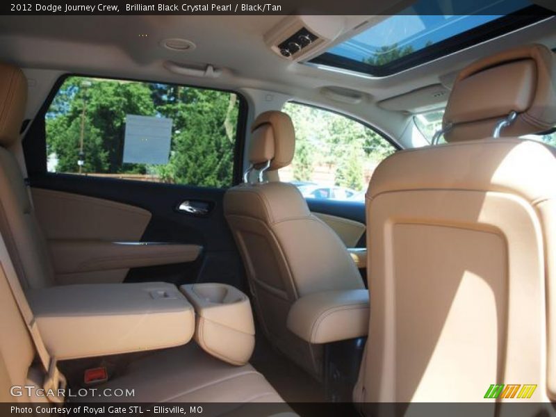 Brilliant Black Crystal Pearl / Black/Tan 2012 Dodge Journey Crew