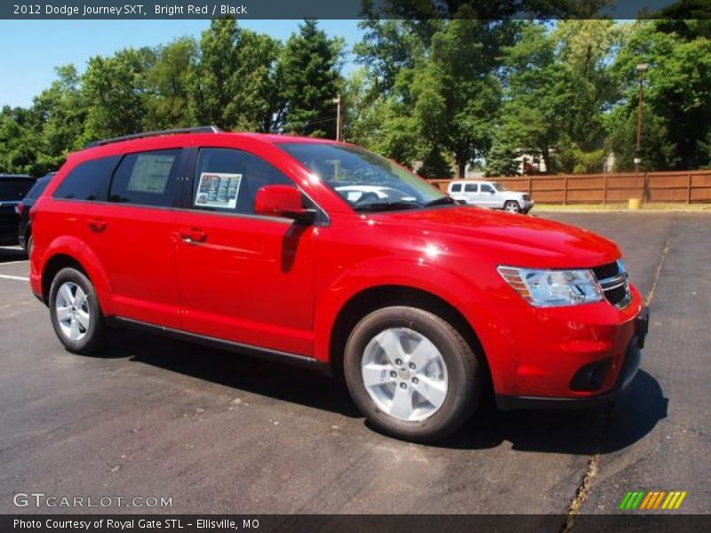 Bright Red / Black 2012 Dodge Journey SXT