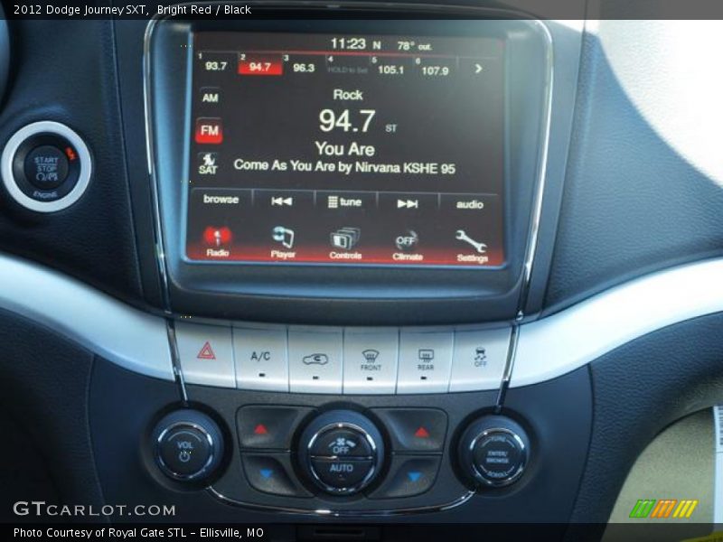 Bright Red / Black 2012 Dodge Journey SXT