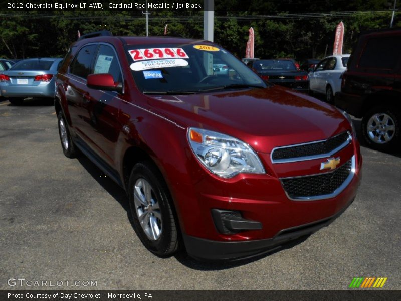Cardinal Red Metallic / Jet Black 2012 Chevrolet Equinox LT AWD
