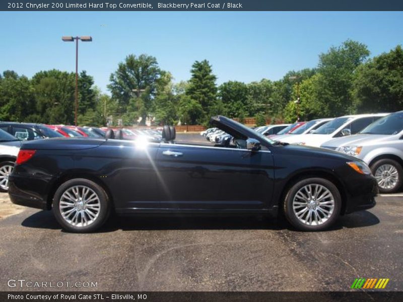 Blackberry Pearl Coat / Black 2012 Chrysler 200 Limited Hard Top Convertible