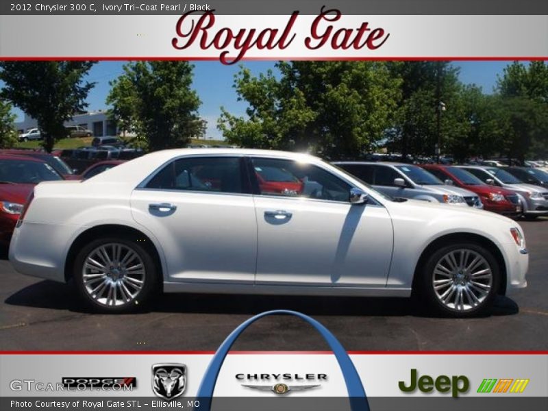 Ivory Tri-Coat Pearl / Black 2012 Chrysler 300 C