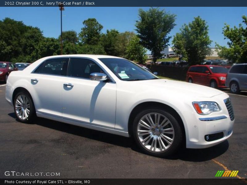 Ivory Tri-Coat Pearl / Black 2012 Chrysler 300 C