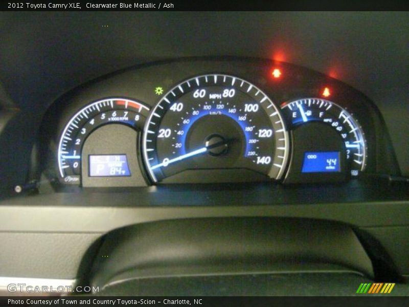 Clearwater Blue Metallic / Ash 2012 Toyota Camry XLE