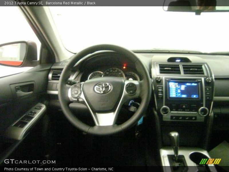 Barcelona Red Metallic / Black 2012 Toyota Camry SE