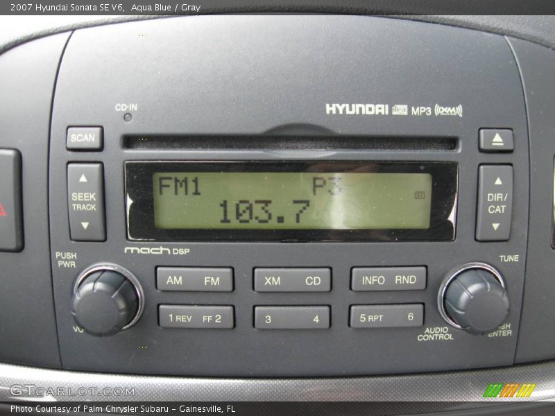 Aqua Blue / Gray 2007 Hyundai Sonata SE V6