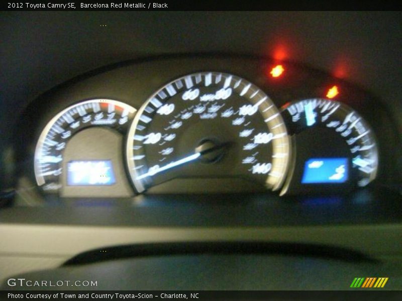 Barcelona Red Metallic / Black 2012 Toyota Camry SE