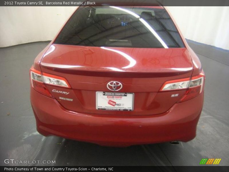 Barcelona Red Metallic / Black 2012 Toyota Camry SE