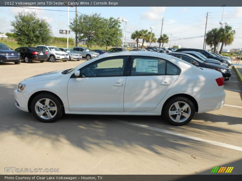Candy White / Cornsilk Beige 2012 Volkswagen Jetta TDI Sedan