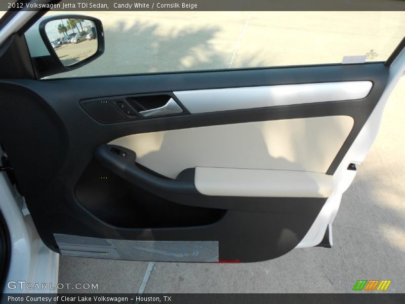 Candy White / Cornsilk Beige 2012 Volkswagen Jetta TDI Sedan