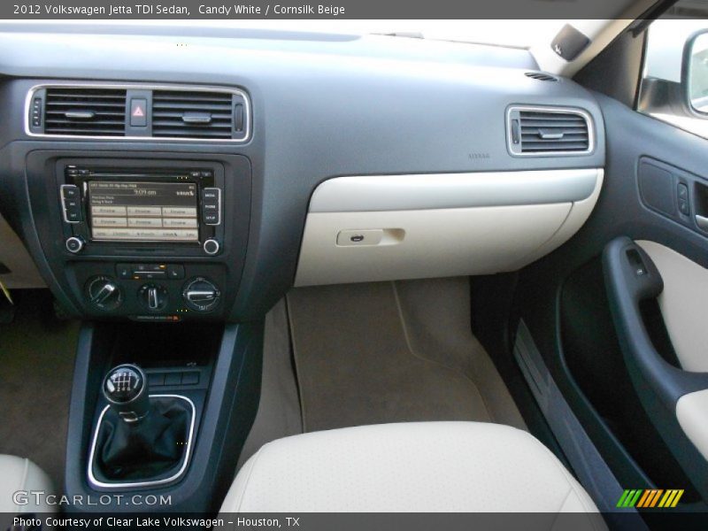 Candy White / Cornsilk Beige 2012 Volkswagen Jetta TDI Sedan