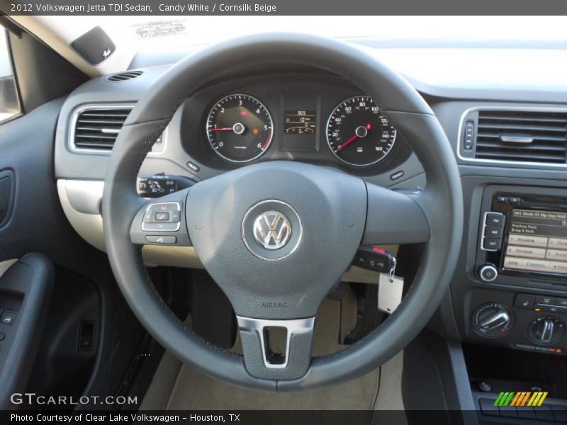 Candy White / Cornsilk Beige 2012 Volkswagen Jetta TDI Sedan