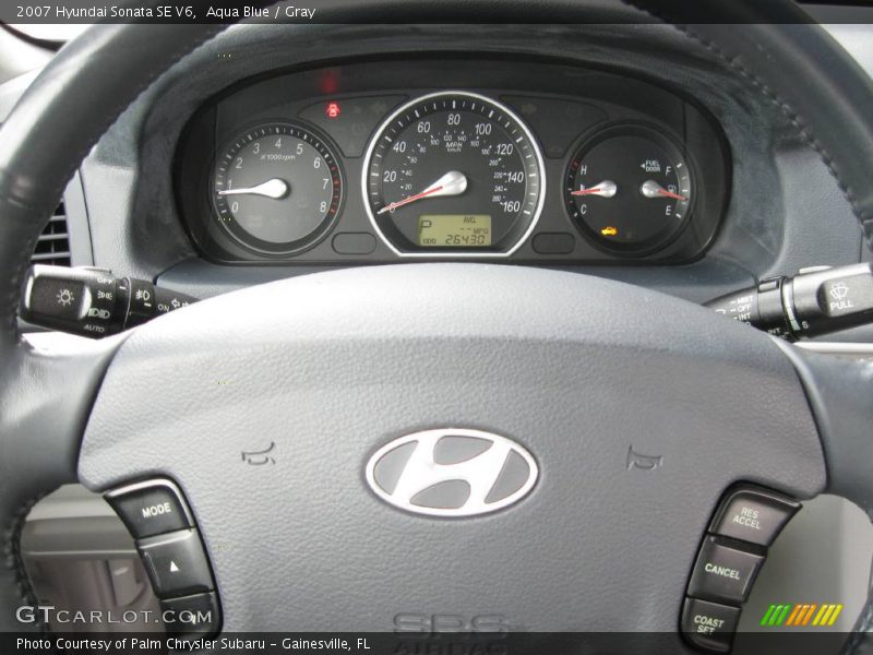 Aqua Blue / Gray 2007 Hyundai Sonata SE V6