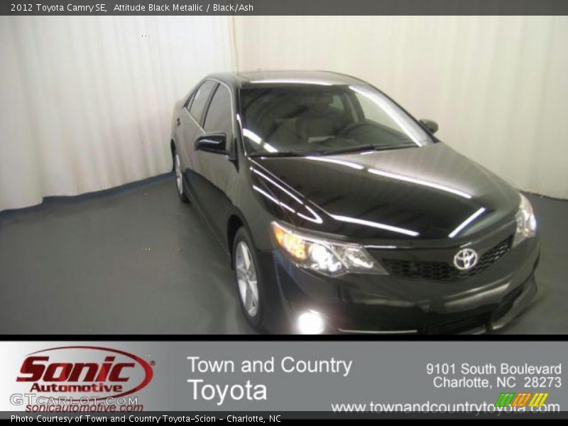 Attitude Black Metallic / Black/Ash 2012 Toyota Camry SE