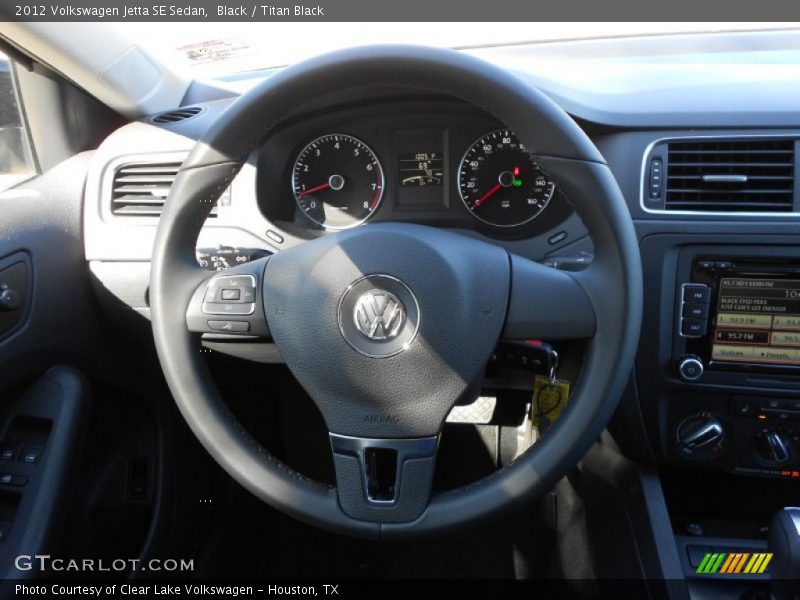 Black / Titan Black 2012 Volkswagen Jetta SE Sedan