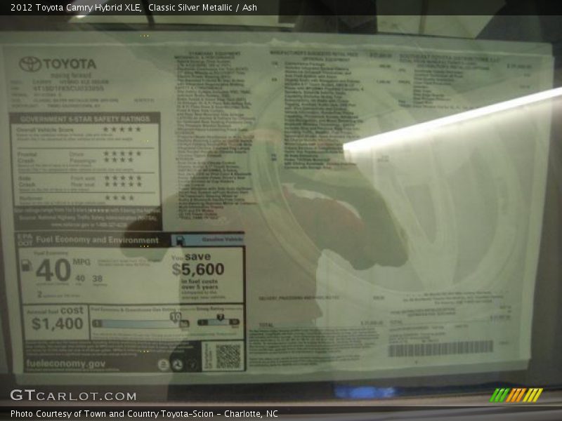 Classic Silver Metallic / Ash 2012 Toyota Camry Hybrid XLE