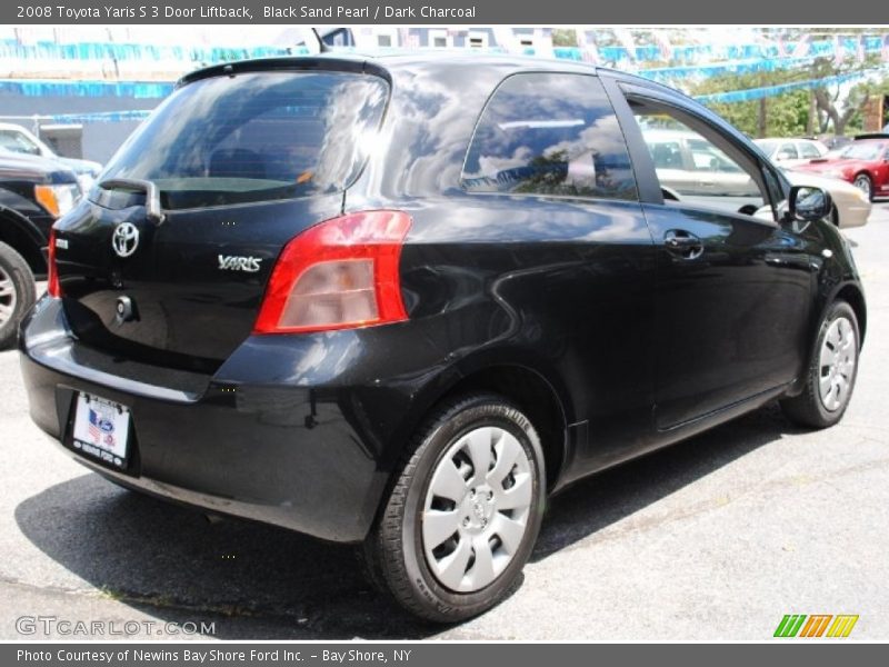 Black Sand Pearl / Dark Charcoal 2008 Toyota Yaris S 3 Door Liftback