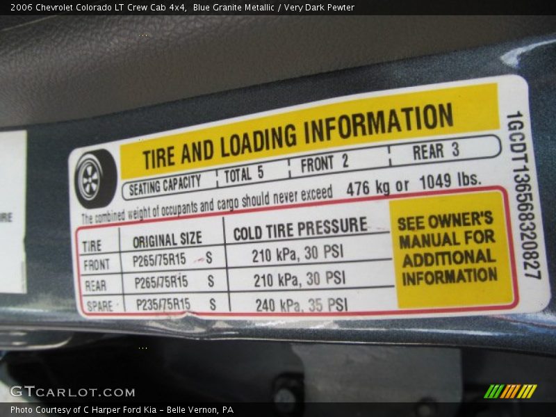 Blue Granite Metallic / Very Dark Pewter 2006 Chevrolet Colorado LT Crew Cab 4x4