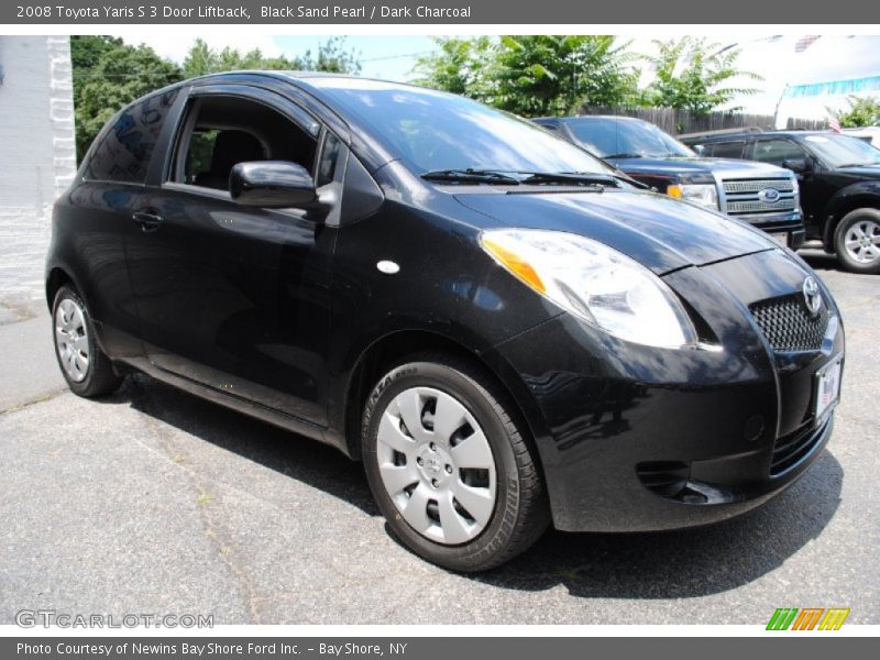 Black Sand Pearl / Dark Charcoal 2008 Toyota Yaris S 3 Door Liftback