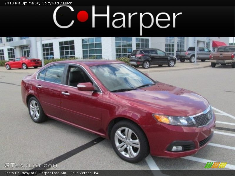 Spicy Red / Black 2010 Kia Optima SX
