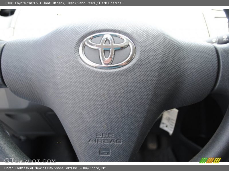 Black Sand Pearl / Dark Charcoal 2008 Toyota Yaris S 3 Door Liftback