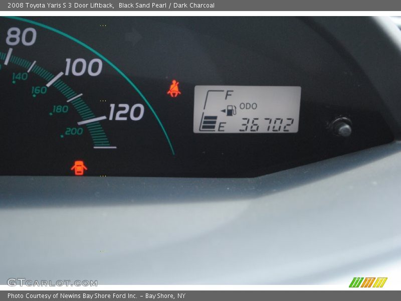 Black Sand Pearl / Dark Charcoal 2008 Toyota Yaris S 3 Door Liftback