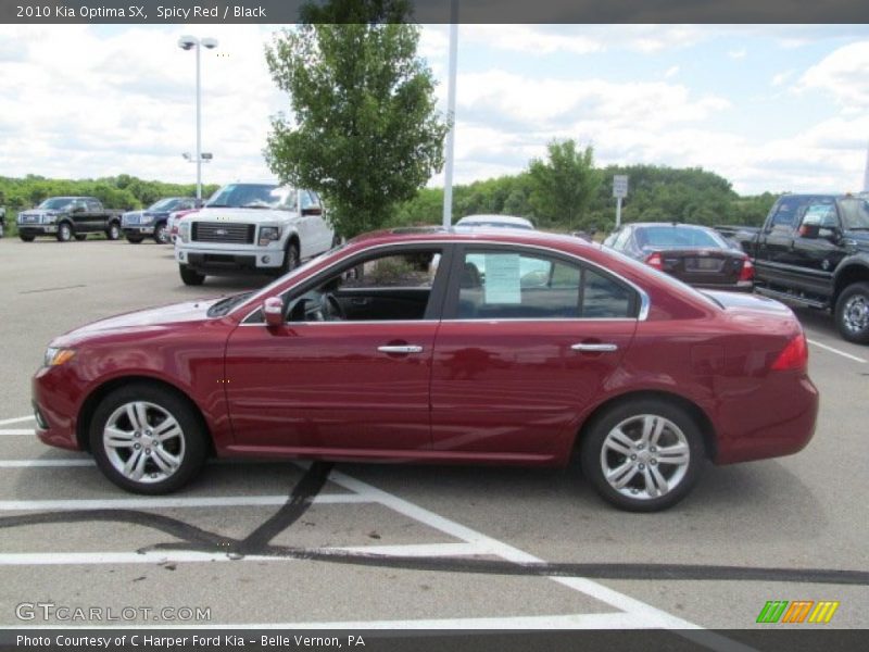 Spicy Red / Black 2010 Kia Optima SX